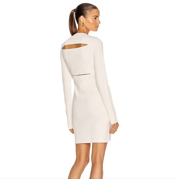 Helmut Lang Ivory Slash Dress M - Picture 1 of 8
